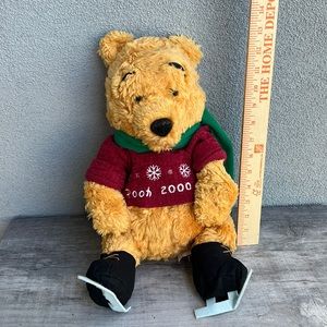 Winnie the Pooh stuffed animal 2000 Christmas